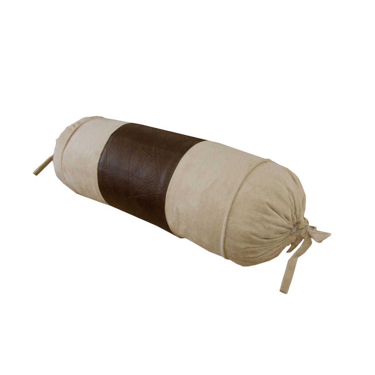 Phase 2 Studio Faux Suede/Faux Leather Neckroll Cover 15 x 35 cm - NuSea